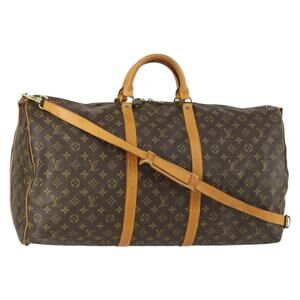 LOUIS VUITTON Monogram Keepall Bandouliere 60 Boston Bag M41412 LV Auth 158287
